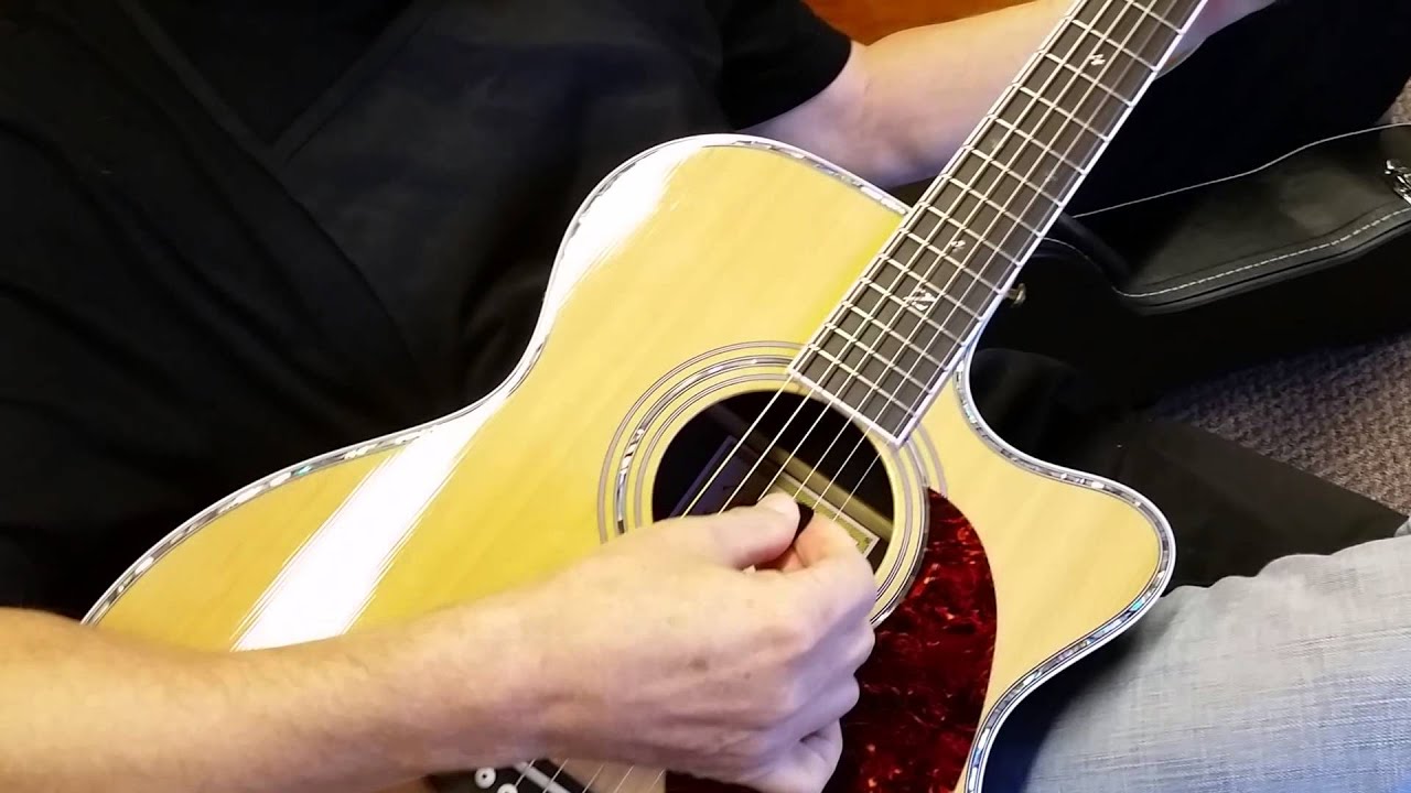 Zager ZAD80CE OM Size Acoustic Electric guitar walkaround YouTube