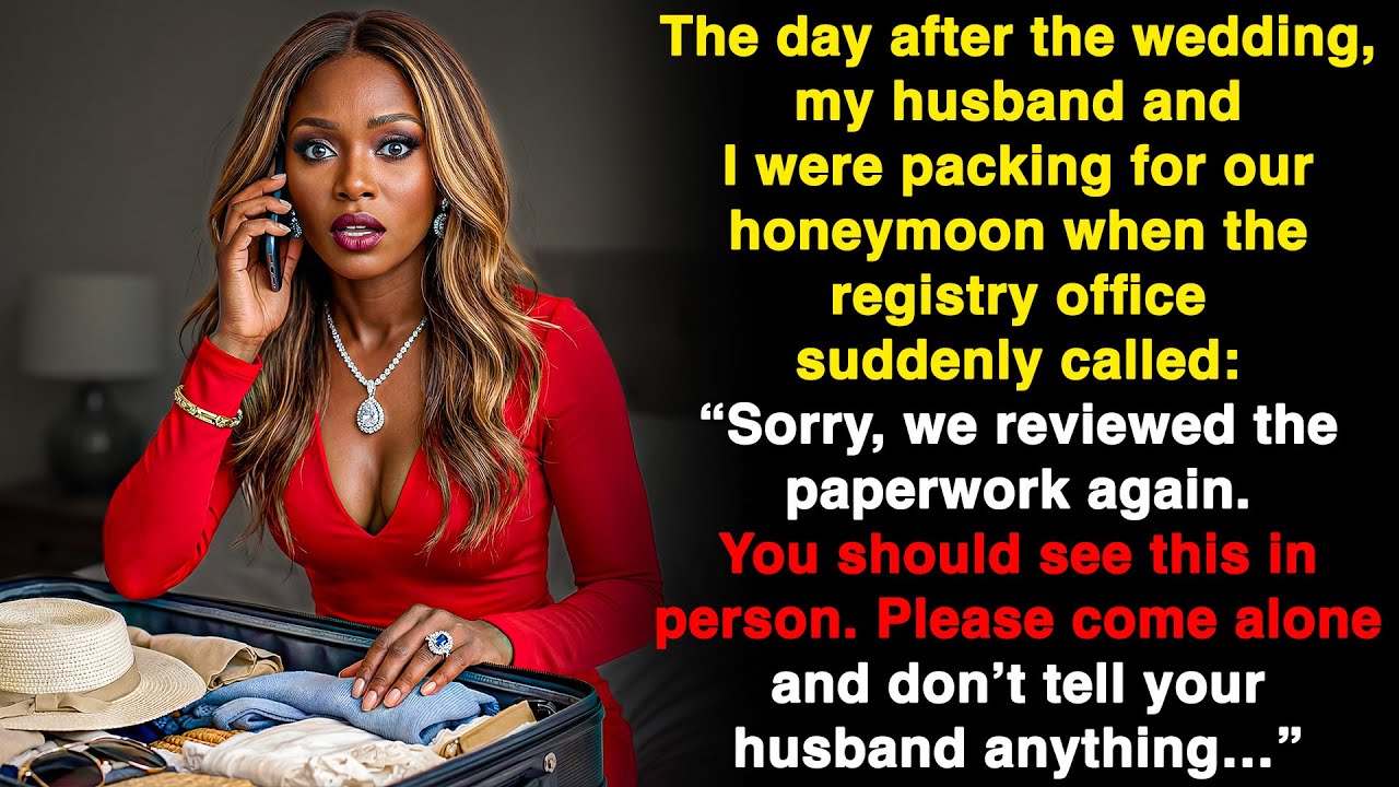 I was excitedly packing my honeymoon bag when that call came and…
