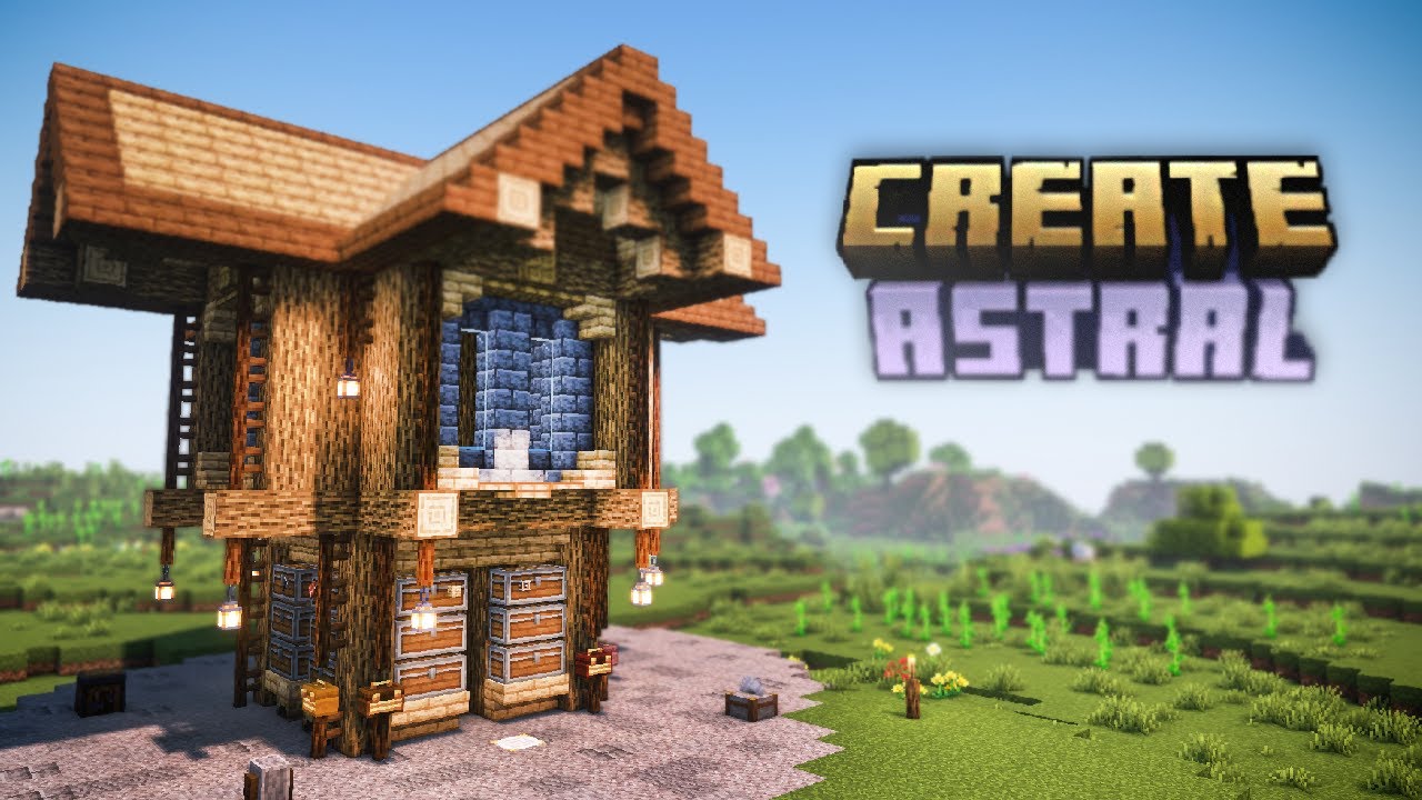 Using crude storage units as pipes ep5 create astral modpack youtube