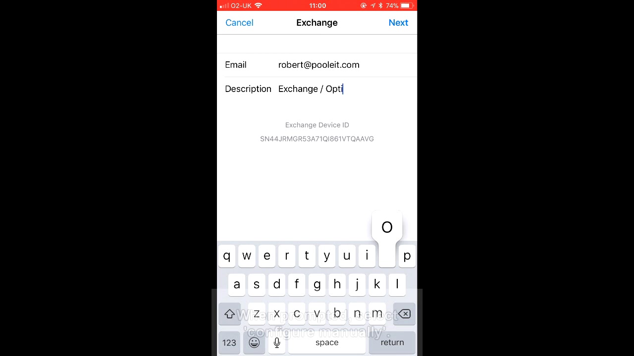 [How to:] iOS Mail application Exchange configuration - YouTube