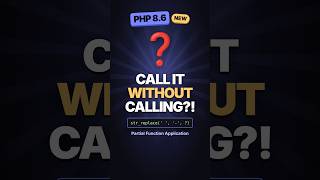 PHP 8.6 Lets You Call a Function… Without Calling It 🤯 #shorts
