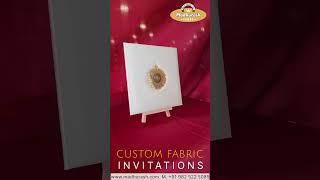 9205 Luxurious Fabric Wedding Invitations with Soft Padding by Madhurash Cards, India screenshot 2