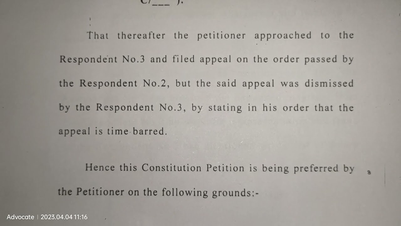 Constitution Petition Under Article 199/Family Appeal High Court/Family Constitution Petition