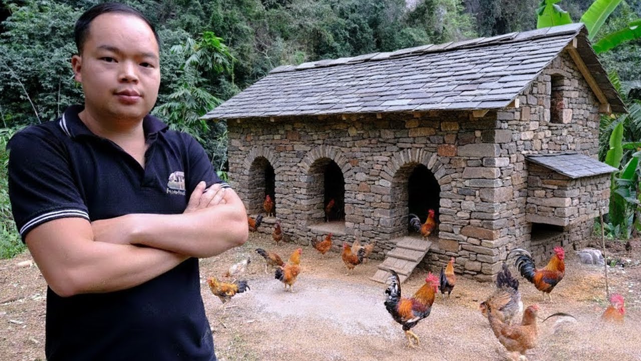 Primitive Farm Life: Duong Builds a Solid Stone Pig Barn and Raises Healthy Pigs