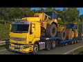 Euro Truck Simulator 2 - Renault premium 750hp Heavy Trailer Transport - Bulldozer Loader, Backhoe