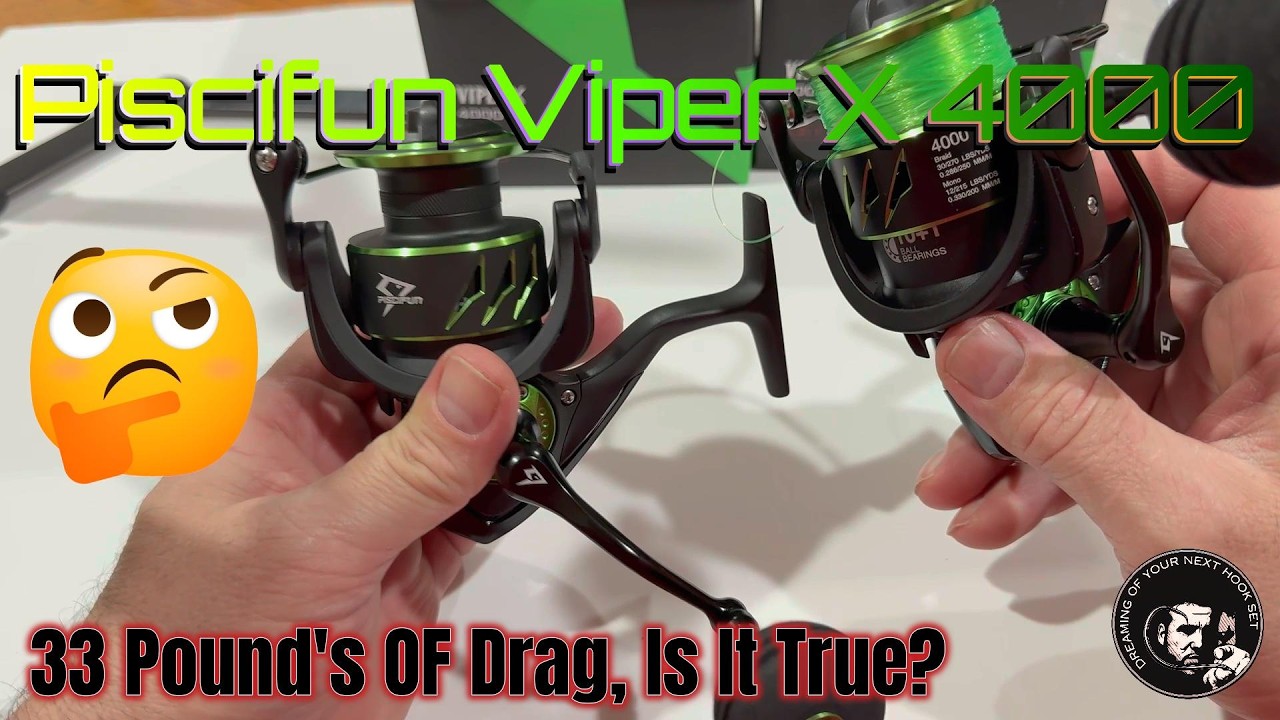 cool viper fishing reel Piscifun X Spinning Reel, 8.8lb Max Drag, 500 Series 1 gear ratio Piscifun Viper X VS Flame