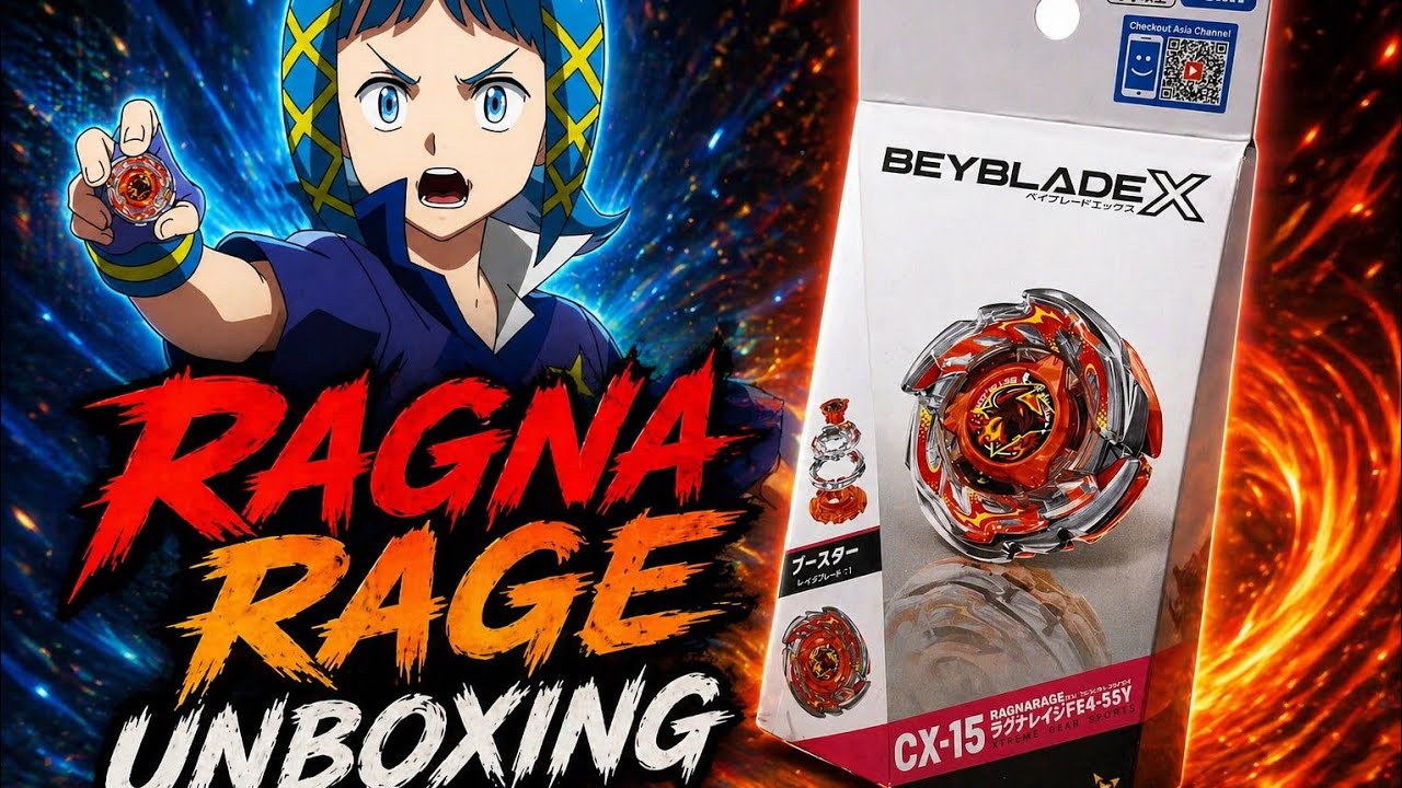 Beyblade Scan Rage Ragna NEW Yielding Bit Is CRAZY! Ragna Rage FE4-55Y Unboxing & Battle ...