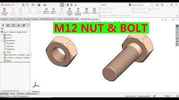 M12 Nut and Bolt modeling | tutorial SolidWorks