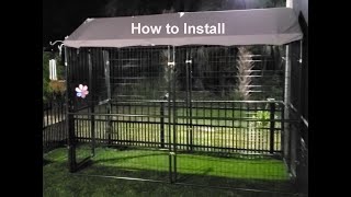 Large Outdoor Dog Kennel & Roof Assembly Tips. Retriever brand; Protect from Bobcats, Coyotes, Birds