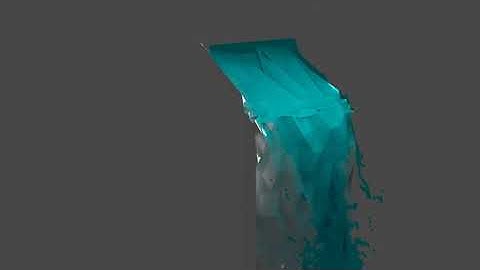 low poly waterfall but the angle is a little better when the water is actually cascading