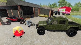 Buying barns FULL of vehicles at auction | Farming Simulator 22