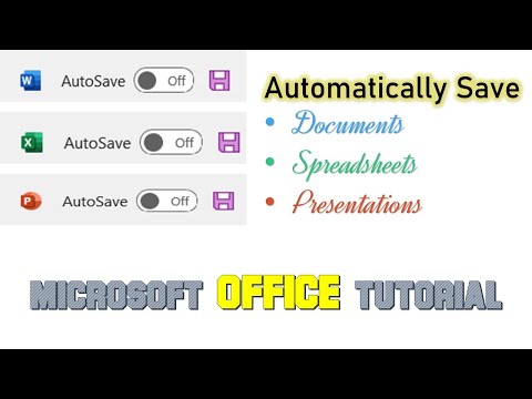How to Auto Save Documents, Spreadsheets, and Presentations in Microsoft Office Tutorial