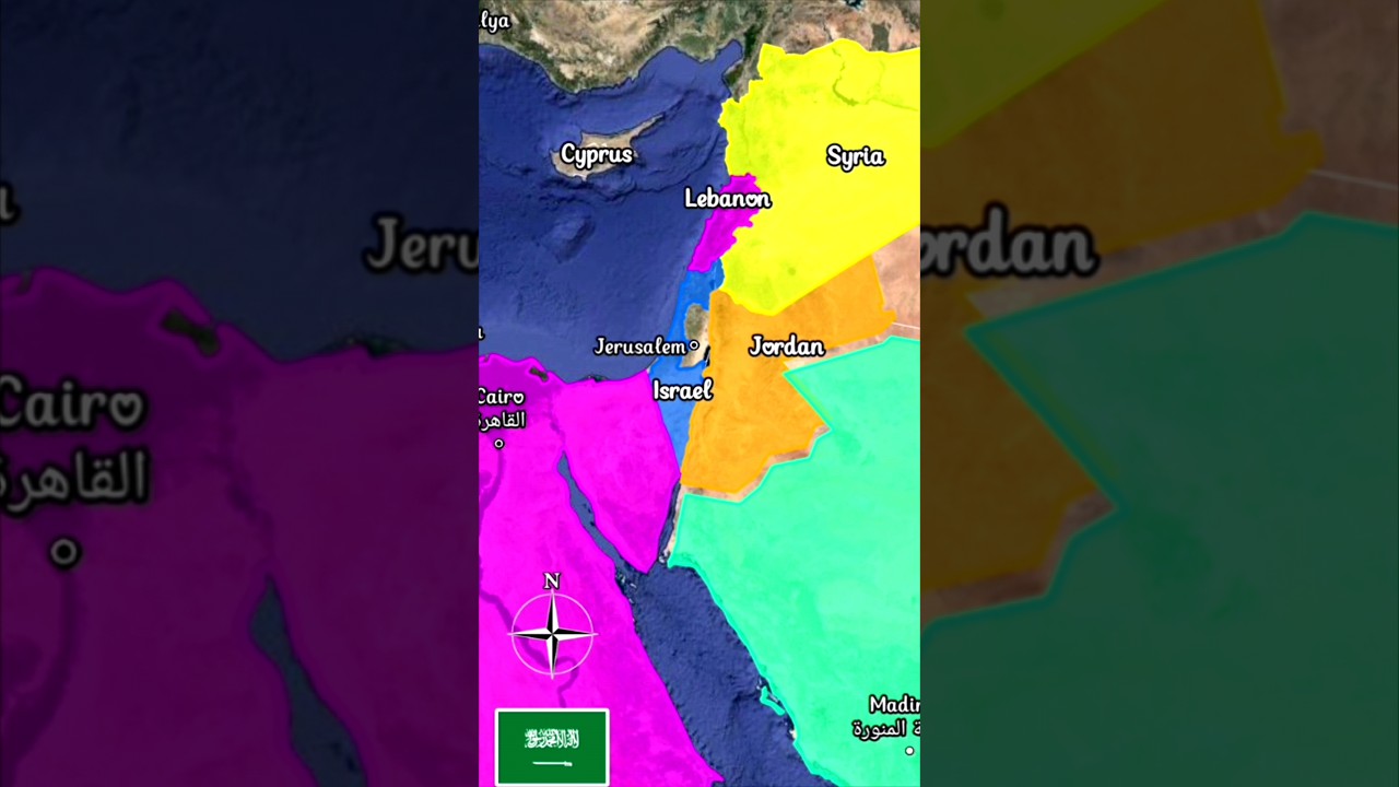 Israel surrounded by the enemy countries 