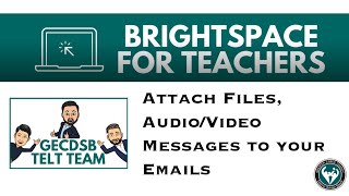 Attaching Files, Audio/Video Messages to Emails in Brightspace