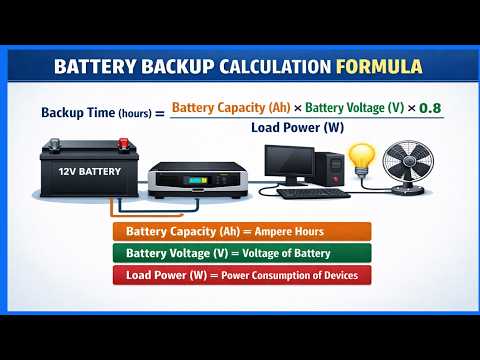 Battery backup calculation - YouTube