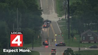 Video: Scene of Macomb County water main break on Aug. 1, 2023