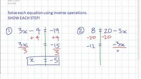 Ma8 10.2 (X) Warm Up - Solving Two-Step Equations Involving Multiplication
