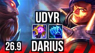UDYR vs DARIUS (TOP) | 5k gold comeback | KR Grandmaster | 26.9