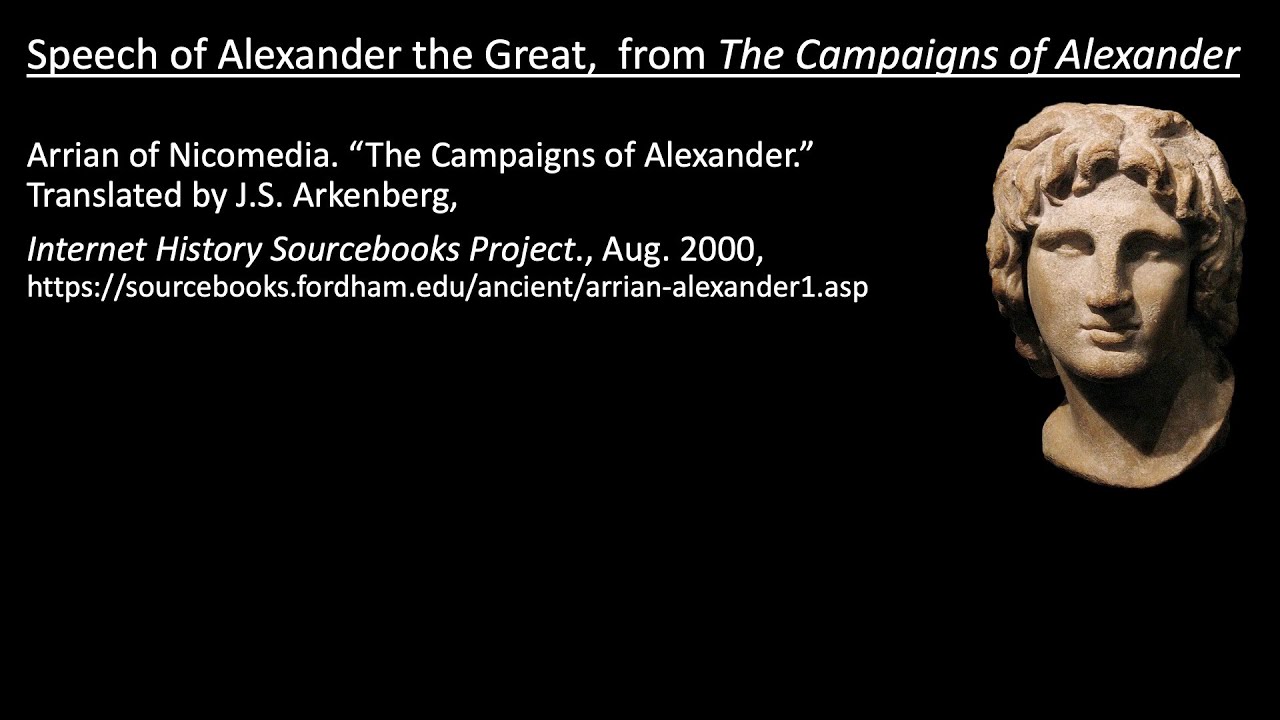 speech of alexander the great summary