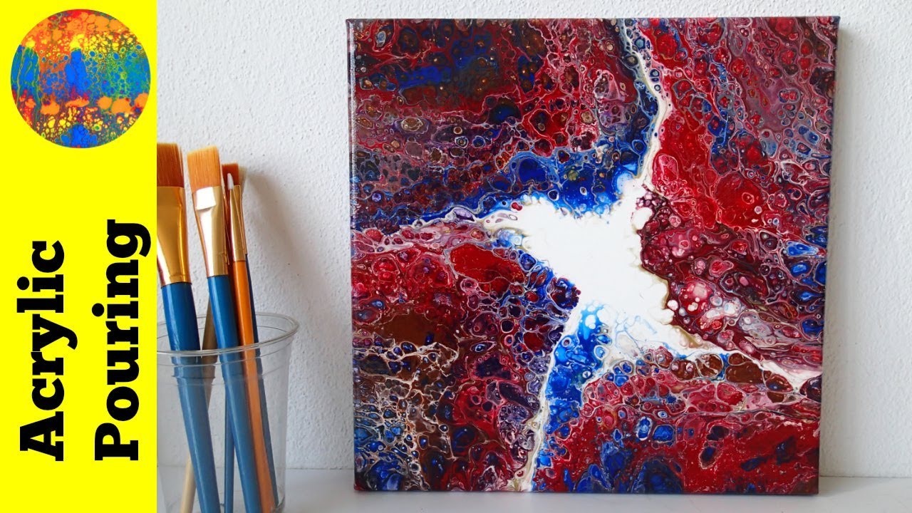 Acrylic Pouring Multi-Cup Flip Cup Technique With Apple Barrel Paints ...