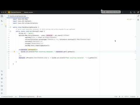 Java Coading - Find the Most occurring Characters in a String