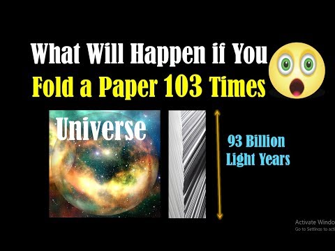Video: If You Fold A Sheet Of Paper 103 Times, You Get A Stack Of Paper That Is Larger Than Our Universe - Alternative View
