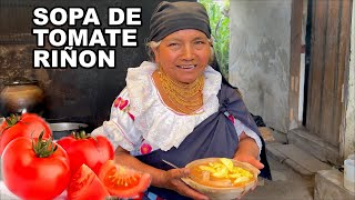 Preparé una rica Sopa de Tomate Riñón con pollo  MAMÁ JOSEFA