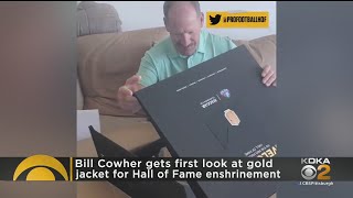 Bill Cowher Unwraps His Pro Football Hall Of Fame Gold Jacket