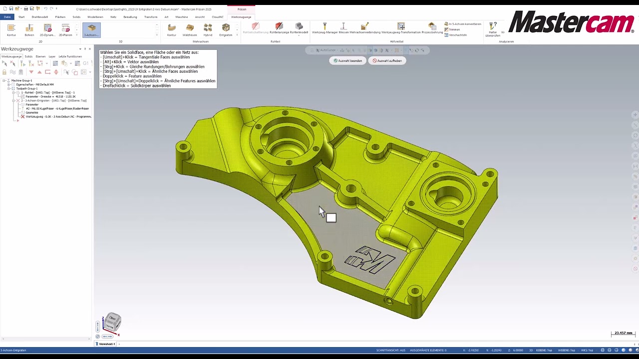 Mastercam 2025 | Neues Add-On 3X Entgraten