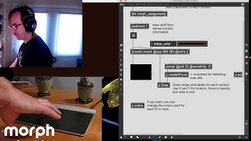 03 - Drawing Contacts and Labels in Jitter. Max & Morph: Multitouch