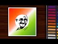 Gandhi Jayanti drawing | how to draw Mahatma Gandhi easy | soft pastel | oil pastel |