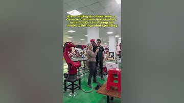 Programming-free spray robot.  #spraying #industrialrobot  #sixaxisrobot #robotics #automatic