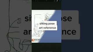 Low mid high angle sitting pose art reference