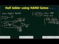 Half Adder using NAND Gates