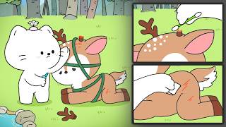 Mizu Helps a Moose Recover After Being Trapped | Relaxing ASMR Animation | Life in Shirakawa screenshot 4