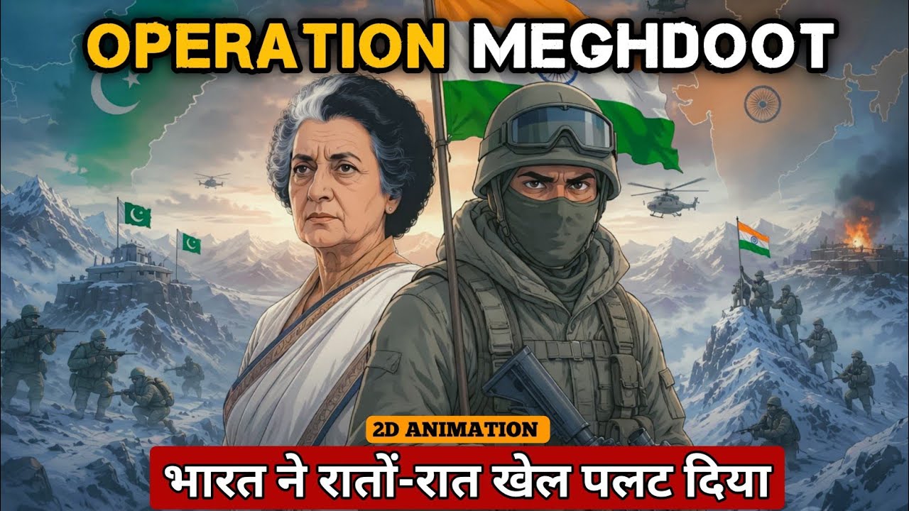 दुनिया का सबसे क्रूर युद्ध: Siachen Glacier | Operation Meghdoot | 2d Animation
