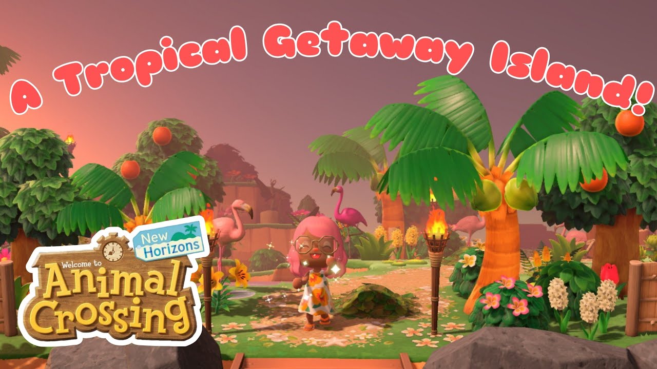 This Tropical island is beautiful!!   Animal Crossing New Horizons Island Tour 