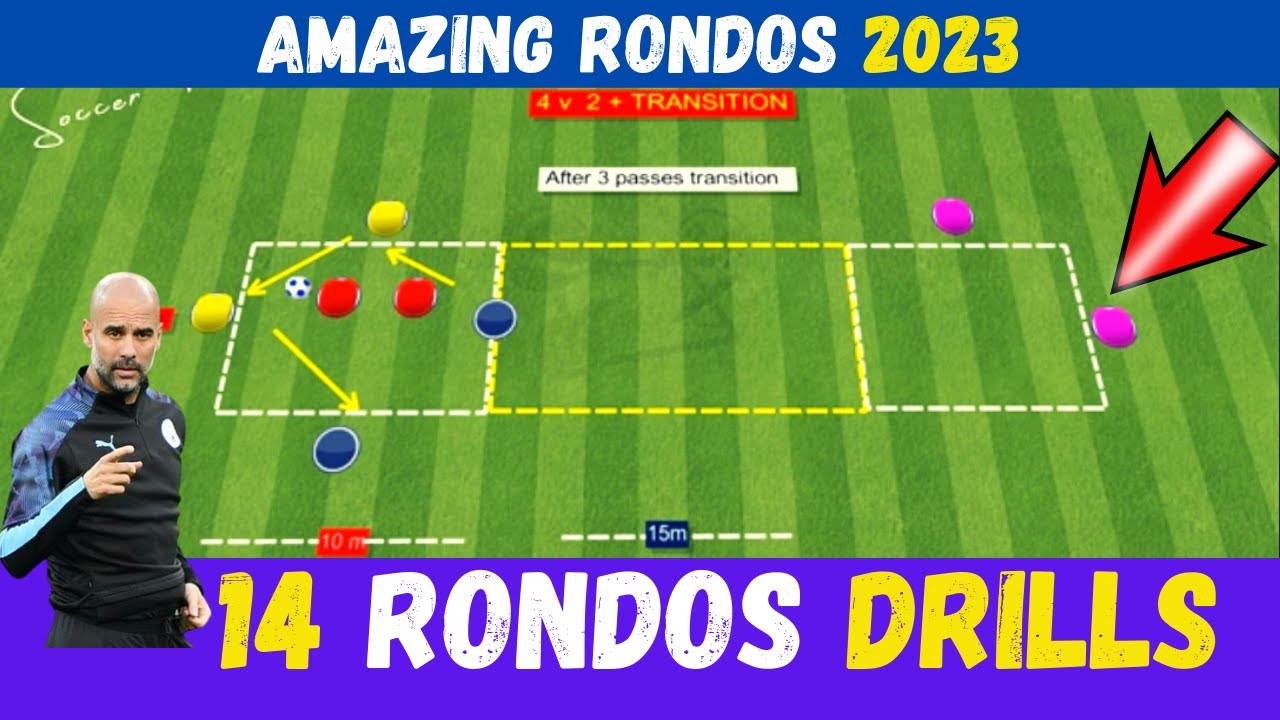 🎯Amazing Rondo Training Drills / Pep Guardiola's 14 Rondo Drills (2023) YouTube