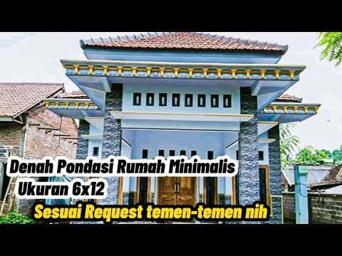 denah pondasi rumah minimalis ukuran 6x12 - youtube