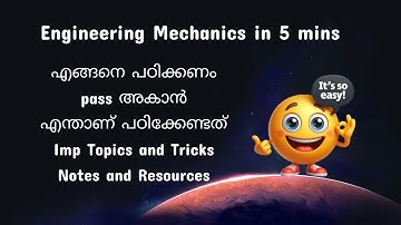 KTU Mechanics important topics | Engineering Mechanics | EST 100 | Notes, Tips and Resources ✅😎