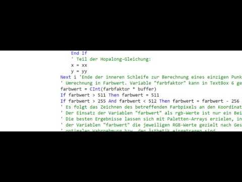Mandelbrot Fractal Programmierung mit SourceCode