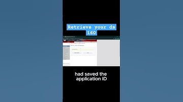How to retrieve your ds 160 application! #ds160 #usa #retrieve #fill
