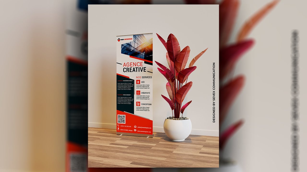 003 CONCEPTION DE KAKEMONO OU ROLL UP  POUR L'ENTITÉ (MON ENTREPRISE)