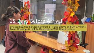 Unaccompanied Servicemembers E7 & above and DA Civilians Housing