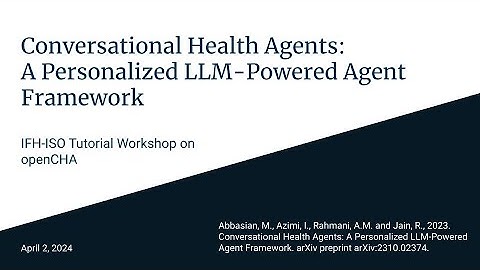 IFH ISO Workshop - What is openCHA?