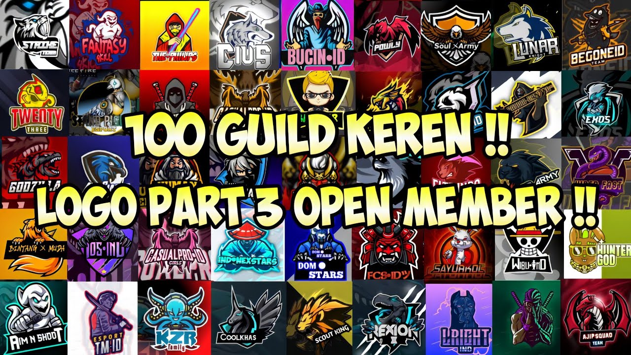 100 NAMA DAN LOGO GUILD FF KEREN Yang Pernah Open Member Di