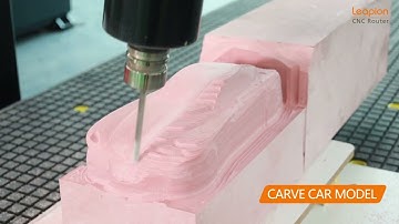 Leapion 4 aixs cnc router engraving the pink car for wood