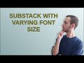Tex: Substack with varying font size