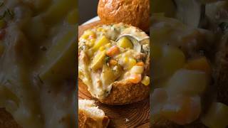 Clam Chowder, always in a bread bowl. 🤤