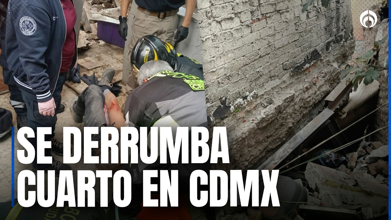 Derrumbe en la colonia Morelos de CDMX deja dos personas lesionadas